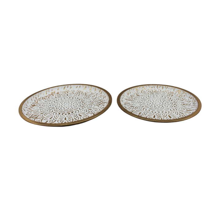 Decoracion Pared Glam DKD Home Decor Blanco Dorado 44 x 5.5 x 44 cm Set de 2 (2 Unidades) 1 Decoracion Pared Glam DKD Home Decor Blanco Dorado 44 x 5.5 x 44 cm Set de 2 (2 Unidades) 1