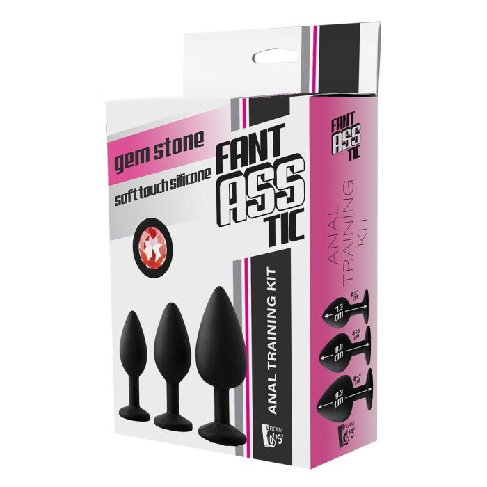 Plug Anal Dream Toys Fantasstic Negro 3 Piezas 1