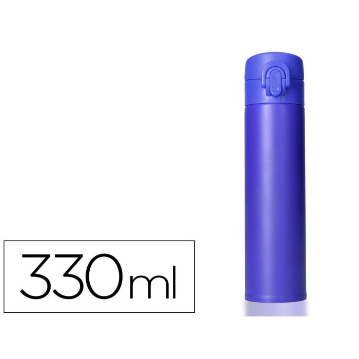 Termo Liderpapel Acero Inoxidable Con Doble Cobertura Y Sistema De Apertura Facil Con Boton 330 mL Termo Liderpapel Acero Inoxidable Con Doble Cobertura Y Sistema De Apertura Facil Con Boton 330 mL