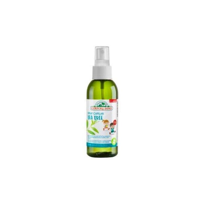 CORPORE SANO Spray Capilar Anti-piojos Tea Tree y Tomillo Bio 150ml, protege cabello infantil, sin aclarado, vegano
