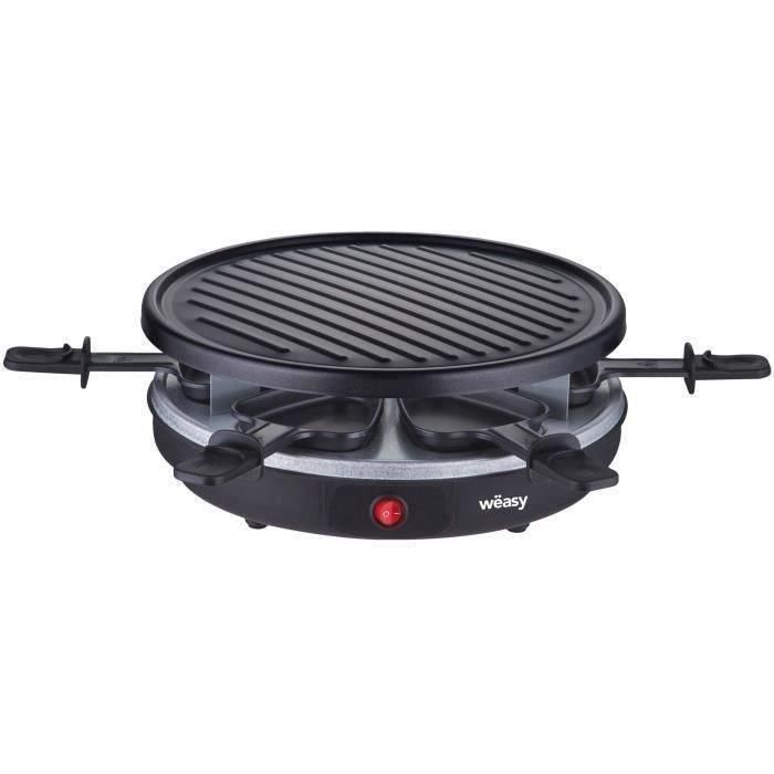 WEASY LUGA60 - Raclette y parrilla para 4 personas - 900W - Revestimiento antiadherente - 30x30cm - Placa extraíble WEASY LUGA60 - Raclette y parrilla para 4 personas - 900W - Revestimiento antiadherente - 30x30cm - Placa extraíble