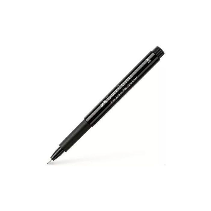 Faber Castell Rotulador Permanente Pitt Artist Pen Fineliner XS 0.1 mm Negro - Resistente al Agua, 10 Unidades (10 Unidades)
