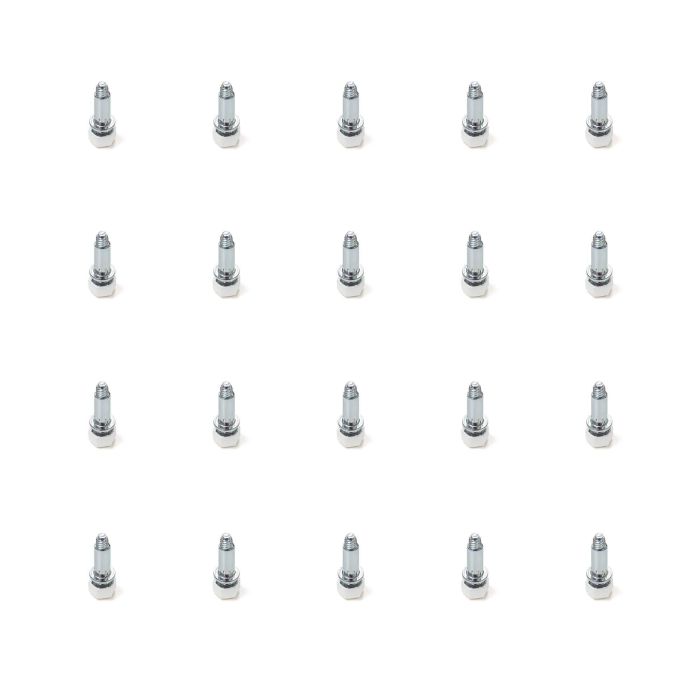 Emuca Lote de 20 pies niveladores para mueble, base hexagonal, M6, regulación 18mm, Acero y plástico 0 Emuca Lote de 20 pies niveladores para mueble, base hexagonal, M6, regulación 18mm, Acero y plástico 0