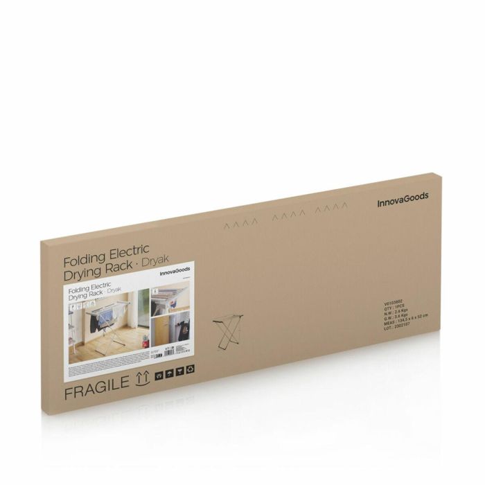 Tendedero Eléctrico Plegable Dryak InnovaGoods 8 Barras 120 W 1 Tendedero Eléctrico Plegable Dryak InnovaGoods 8 Barras 120 W 1