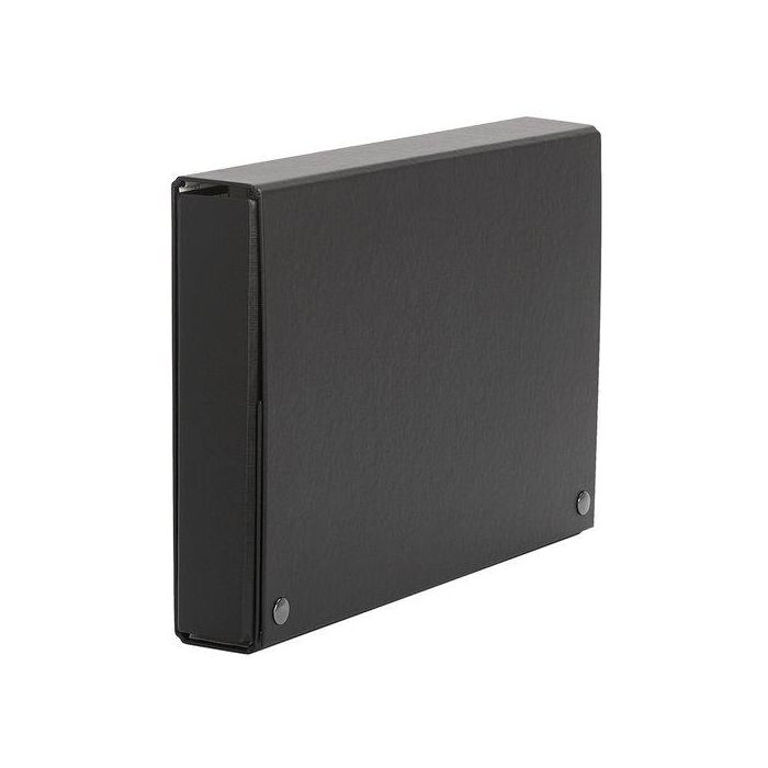Pardo Carpeta proyectos Folio lomo 70 mm cartón forrado negro con broche – Extra – 240 x 350 mm