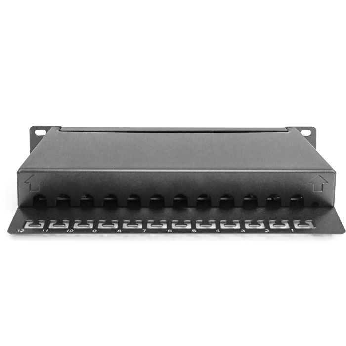 DIGITUS Patchpanel 1HE 12-Port Cat6 ClassE geschirmt schw. 3