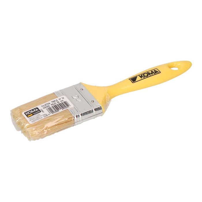 Koma Tools Paletina Triple Nº 24 Mango Amarillo 50 mm para Todo Tipo de Pinturas Máxima Cubrición 1