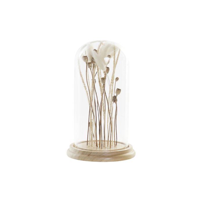 DKD Home Decor Florero Decorativo Cottage con Espigas de Flor Seca y Cristal Marrón, 26 cm Alto (15x15 cm Base) DKD Home Decor Florero Decorativo Cottage con Espigas de Flor Seca y Cristal Marrón, 26 cm Alto (15x15 cm Base)