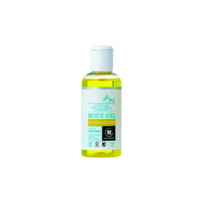 URTEKRAM Aceite Corporal Baby Sin Perfume con Almendra, Jojoba y Brócoli 100ml Ecológico Certificado Cosmos Organic Vegano