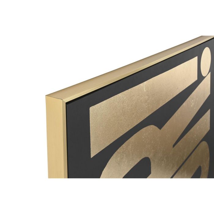 DKD Home Decor Cuadro de Pared Decorativo Glam con Diseño Amor Dorado y Negro, Dimensiones 143x103x4.5 cm, Lienzo y PS 3 DKD Home Decor Cuadro de Pared Decorativo Glam con Diseño Amor Dorado y Negro, Dimensiones 143x103x4.5 cm, Lienzo y PS 3