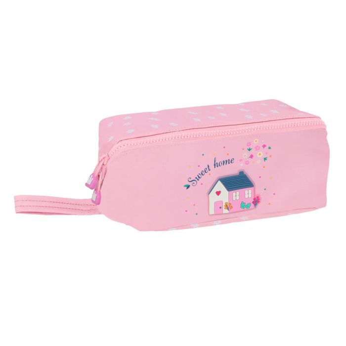 Estuche Escolar Glow Lab Sweet home Rosa 22 x 10 x 10 cm