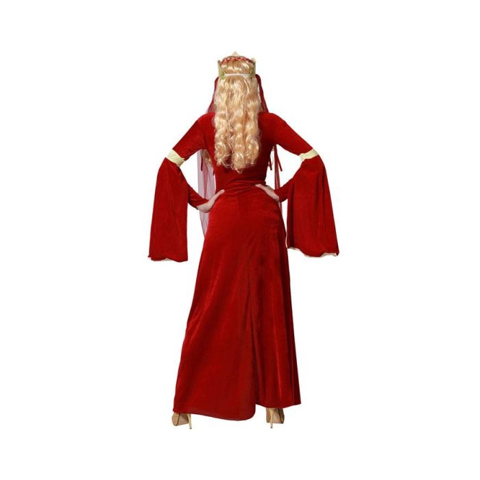 Disfraz Dama Medieval Mujer Adulto Noble Rojo M-L 2 Disfraz Dama Medieval Mujer Adulto Noble Rojo M-L 2