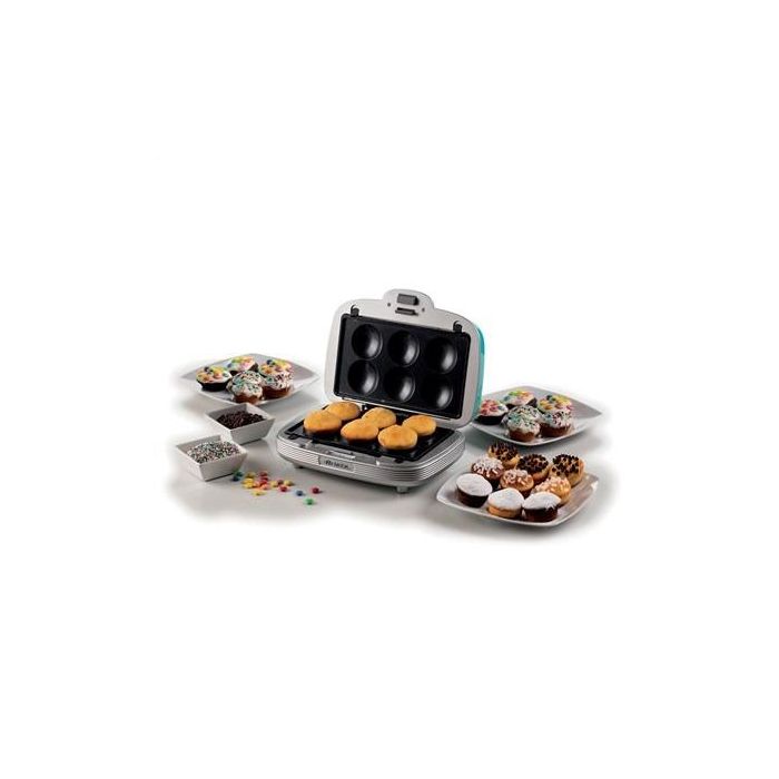 Ariete 1972/01 Sandwichera 3 en 1 para Sándwiches, Donuts y Cupcakes, Diseño Retro Azul 4