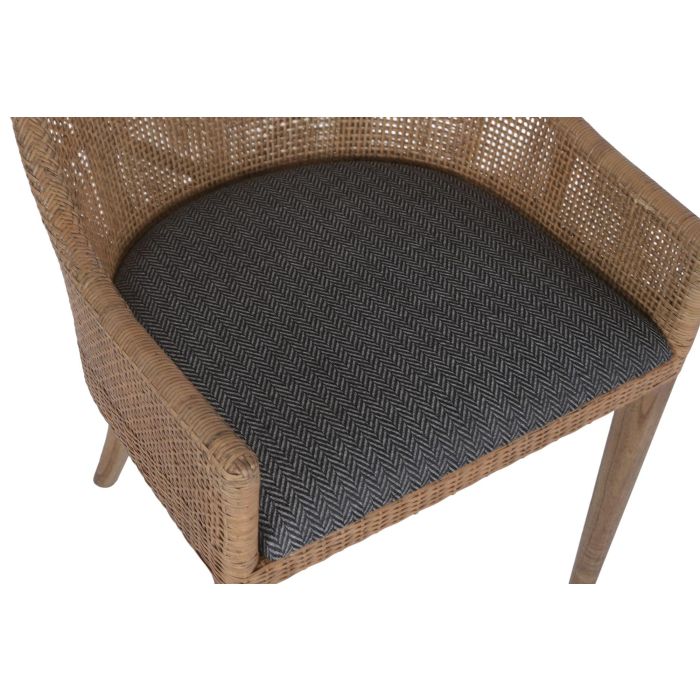 DKD Home Decor Silla Gris Marrón 52x88x51 cm Mindi Poliéster 3