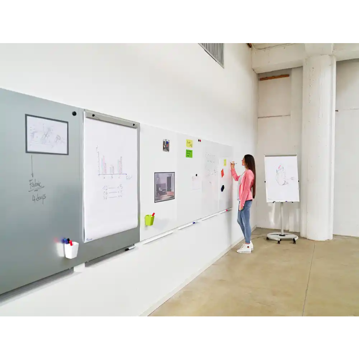 Rocada Pizarra Blanca RD-6420R Skin Modular Sin Marco Superficie Lacada Magnética 75x115 cm 3