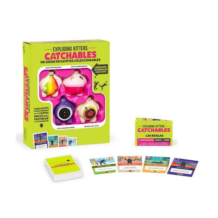 Exploding Kittens Catchables Core Pack Juego de Mesa para 2-4 Jugadores, Edad 8+, Lánzalos y Atrápalos, Español 1 Exploding Kittens Catchables Core Pack Juego de Mesa para 2-4 Jugadores, Edad 8+, Lánzalos y Atrápalos, Español 1