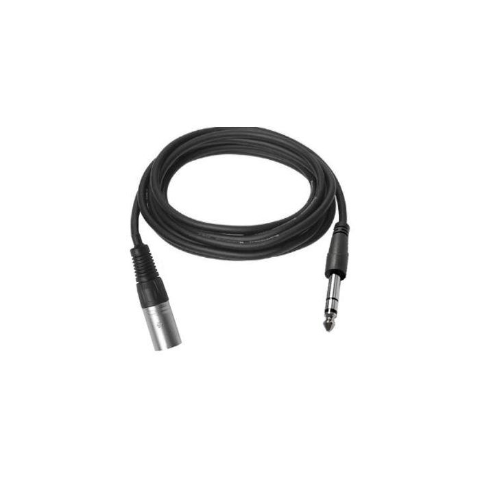 Vivolink Cable XLR Macho a Jack Estéreo TRS 6.35mm 1m para Pro Audio de Escenario, Cobre Estañado Apantallado