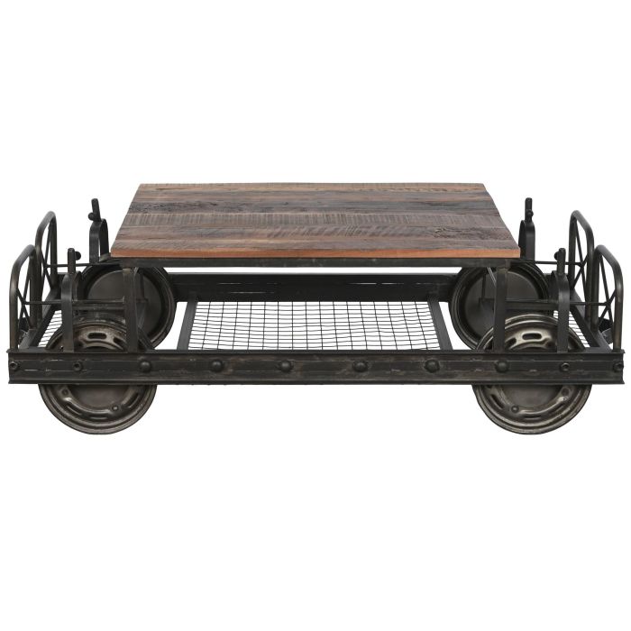 DKD Home Decor Mesa Centro Vintage Negro Marron 48 x 76 x 147 cm 5 DKD Home Decor Mesa Centro Vintage Negro Marron 48 x 76 x 147 cm 5