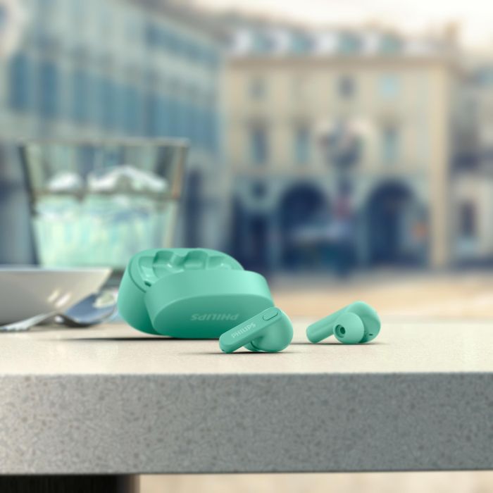 Philips Tat2206 Auriculares Bluetooth Inalámbricos, Resistente al Agua IPX4, 18h Batería, Carga Rápida, Almohadillas de Silicona, Verde 7 Philips Tat2206 Auriculares Bluetooth Inalámbricos, Resistente al Agua IPX4, 18h Batería, Carga Rápida, Almohadillas de Silicona, Verde 7