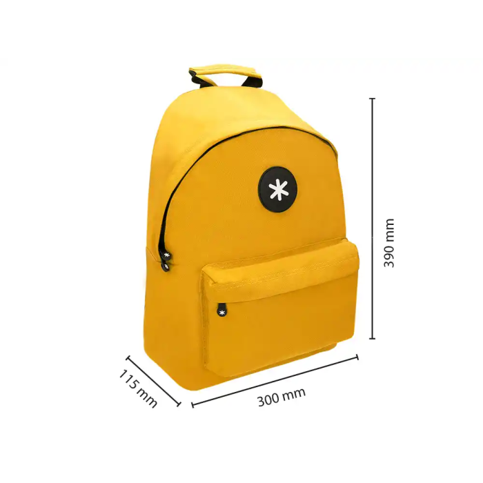 Antartik Mochila con Asa y Bolsillos con Cremallera Color Mostaza 310x160x410 mm 1