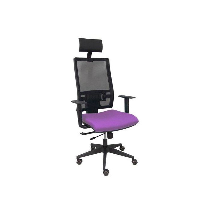 Silla Piqueras Y Crespo Horna Brazos Regulables Cabecero Incluido Mecanismo Traslack Apoyo Lumbar Respaldo Malla Transpirable Y Asiento Tapizado Bali Lila