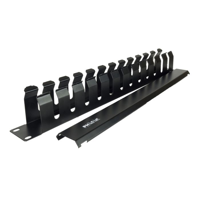 PHASAK Panel frontal guia cables 19" 1U con cepillo PHASAK negro PHASAK Panel frontal guia cables 19" 1U con cepillo PHASAK negro