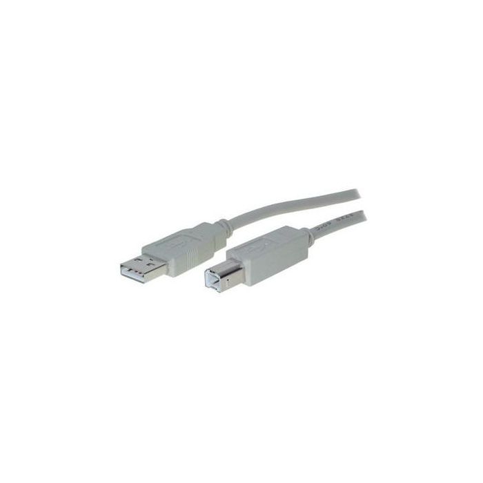 No-Name Cable Adaptador USB 2.0 A a B (ST-ST) 1.8m, Gris