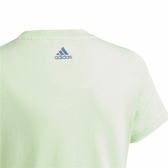 Camiseta de Manga Corta Infantil Adidas G Lin Verde Claro 2 Camiseta de Manga Corta Infantil Adidas G Lin Verde Claro 2