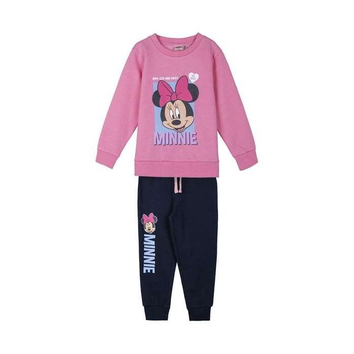 Cerdá Minnie Chándal Cotton Brushed Rosa para Niña 7 años Cerdá Minnie Chándal Cotton Brushed Rosa para Niña 7 años