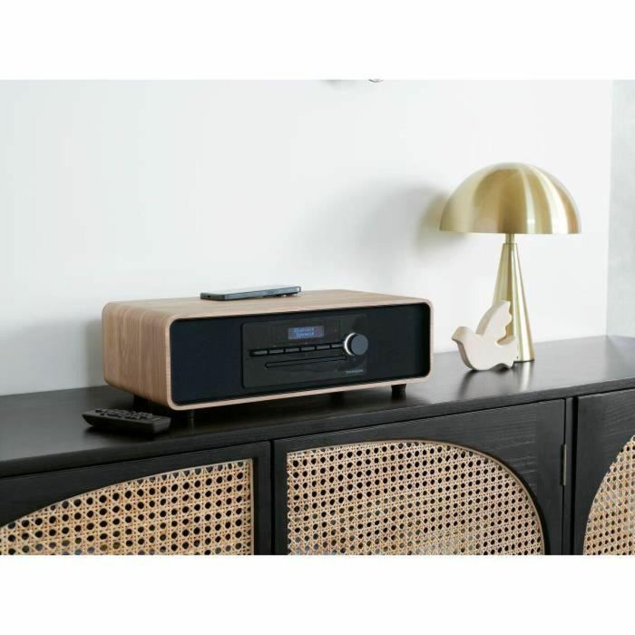 Thomson THO1722424747487 Microsistema Bluetooth Radio FM/DAB+ CD MP3 USB 75W Madera/Negro Pantalla LCD Mando a distancia 2