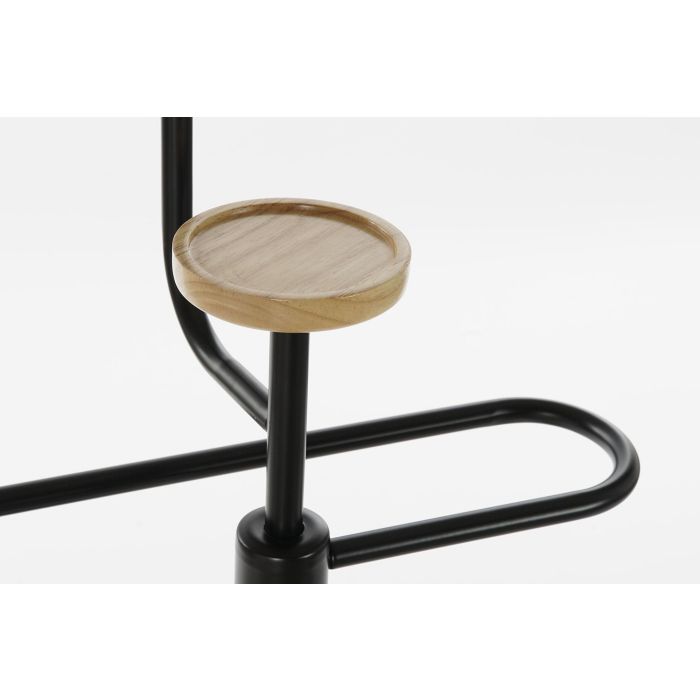 DKD Home Decor Galan Loft Negro Transparente Metal Madera 28 x 46 x 114 cm 1