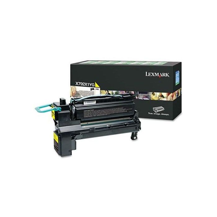Lexmark Tóner amarillo Rck X792 original de alto rendimiento, compatible con impresoras Lexmark X792, aproximadamente 20.000 páginas