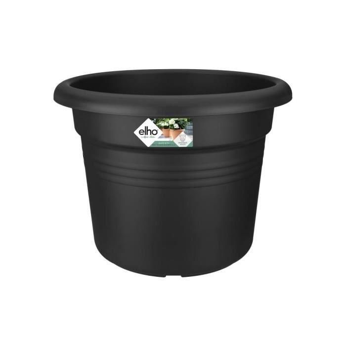 Jardinera Elho Green Basics Cilinder 55 - Negro - Ø 54 x H 41 cm - exterior - 100% reciclado 1