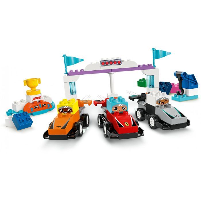 Lego 10445 Duplo Coches de Carreras y Pilotos Equipo F1, Set de Construcción con Semáforo, Podio y Coches Personalizables 2 Lego 10445 Duplo Coches de Carreras y Pilotos Equipo F1, Set de Construcción con Semáforo, Podio y Coches Personalizables 2