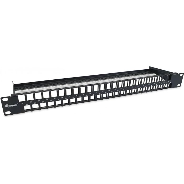 Equip Patchpanel 48x Cat6 19" UTP 1HE Keystone Montage sw 0 Equip Patchpanel 48x Cat6 19" UTP 1HE Keystone Montage sw 0
