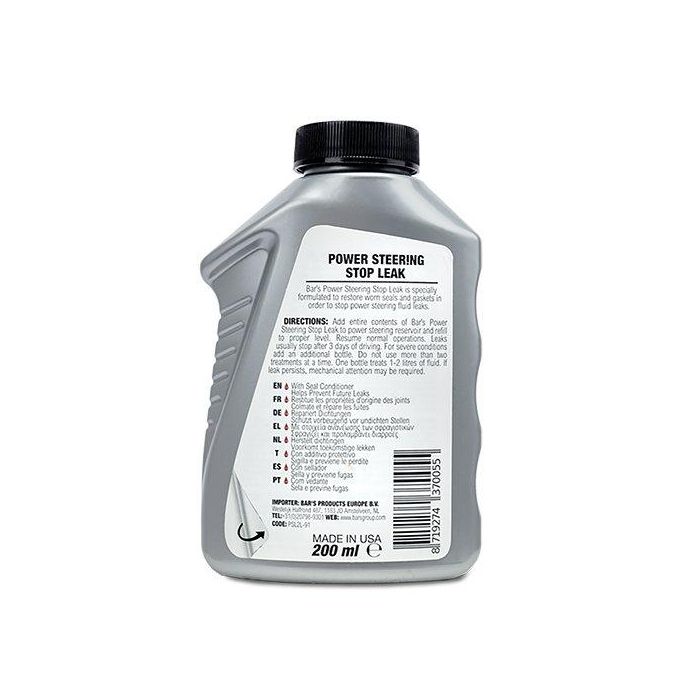 Bar's BARSPSL2L91 Tapafugas Dirección Asistida - Restaura Sellos y Juntas Desgastados, Detiene Fugas de Líquido para Vehículos 1 Bar's BARSPSL2L91 Tapafugas Dirección Asistida - Restaura Sellos y Juntas Desgastados, Detiene Fugas de Líquido para Vehículos 1