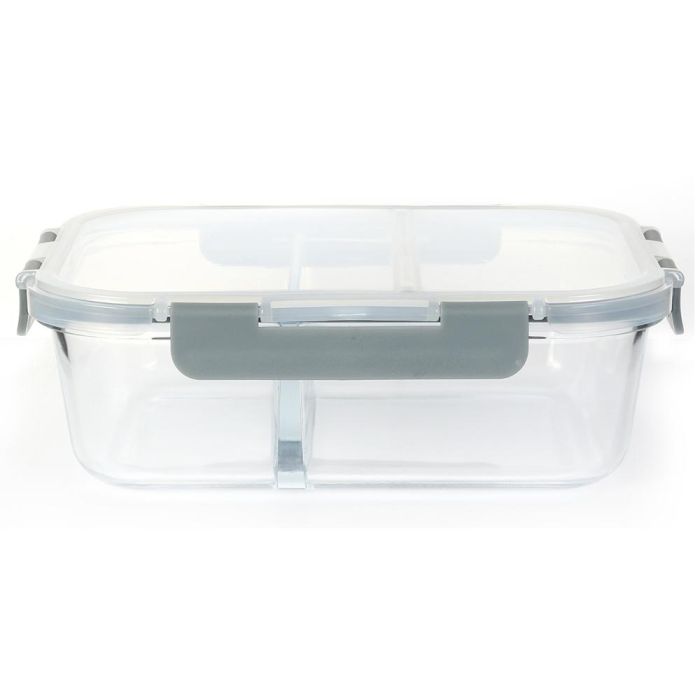 Cook Concept Hermético con 2 Compartimentos de Vidrio Borosilicado y Tapa de Plástico y Silicona 21x16 cm 2