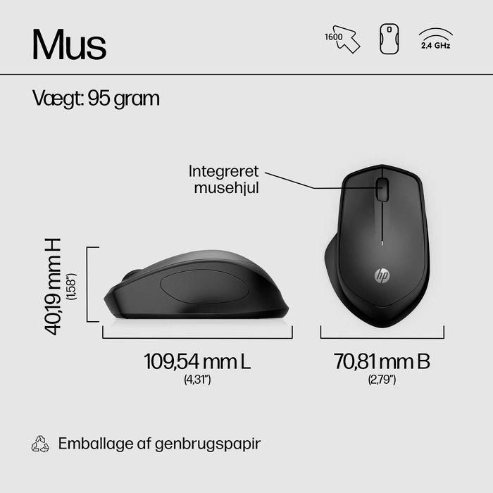 HP 280 Ratón Inalámbrico Silencioso Ergonómico, Batería 18 Meses, Tecnología Óptica Azul Multisuperficie 9 HP 280 Ratón Inalámbrico Silencioso Ergonómico, Batería 18 Meses, Tecnología Óptica Azul Multisuperficie 9