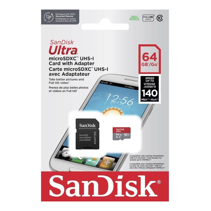 Sandisk SDSQUAB-064G-GN6TA Tarjeta MicroSDXC Ultra de 64GB 2