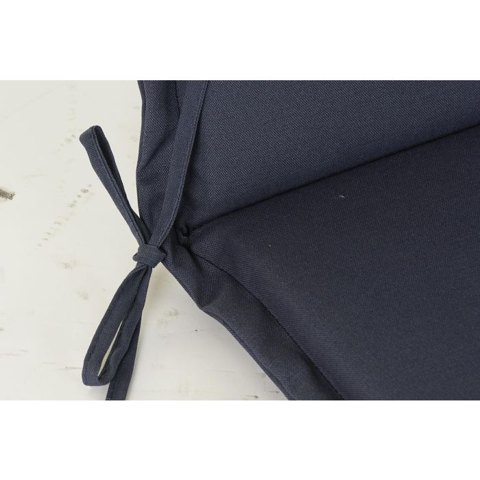 DKD Home Decor Cojín Silla Boho Poliéster Exterior 400h UV Resistente Abrasión Azul Marino Negro 4x115x42 cm 3