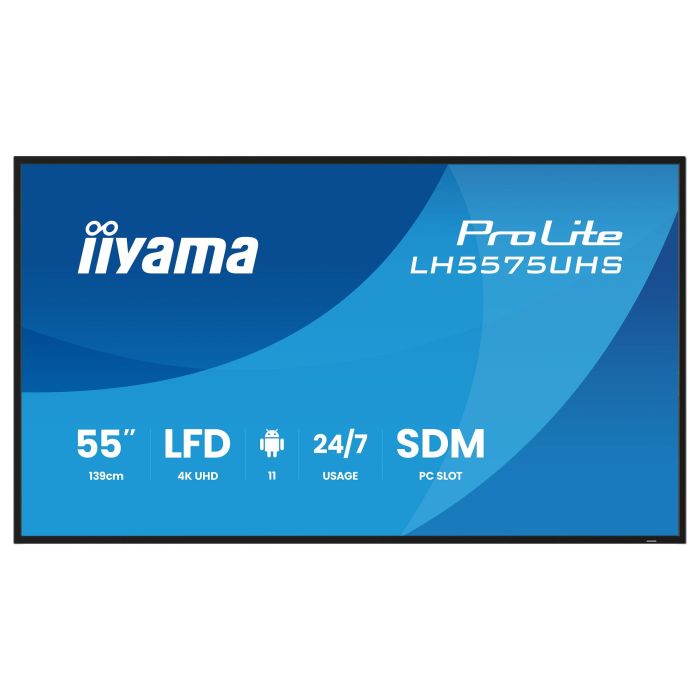 iiyama LH5575UHS-B2AG Pantalla Digital 55" LCD 4K UHD 3840x2160 16:9 HDMI DP USB 24/7 Wifi Señalización Digital 1 iiyama LH5575UHS-B2AG Pantalla Digital 55" LCD 4K UHD 3840x2160 16:9 HDMI DP USB 24/7 Wifi Señalización Digital 1