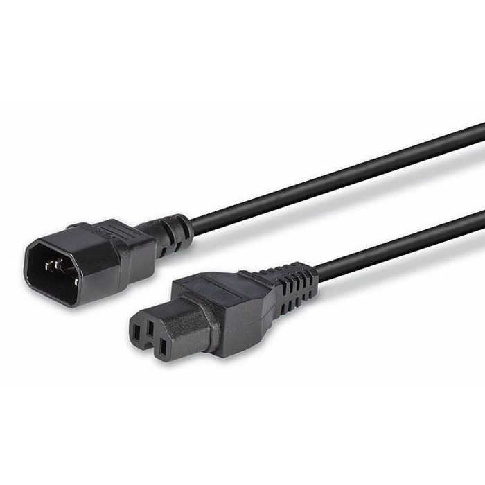 Lindy Cable de Alimentación IEC C14 a IEC C15 2m, H05-VVF 3G 1.00mm², Negro, Alta Temperatura, 10 Años 4