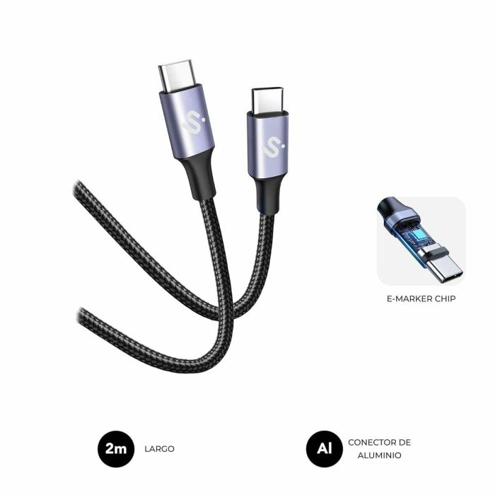 Cable HDMI Subblim SUBCAB-C10002 Negro 2 m 8