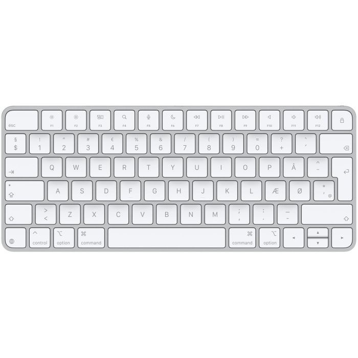 APPLE Magic Keyboard Inalámbrico y Alámbrico USB + Bluetooth Danés Blanco – Compatibilidad Universal y Mac