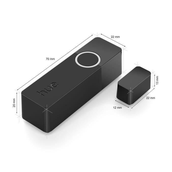 Philips Hue PHI1701429819288 Sensores de Contacto Seguros x2 Negros - Fácil Instalación y Control por App 2