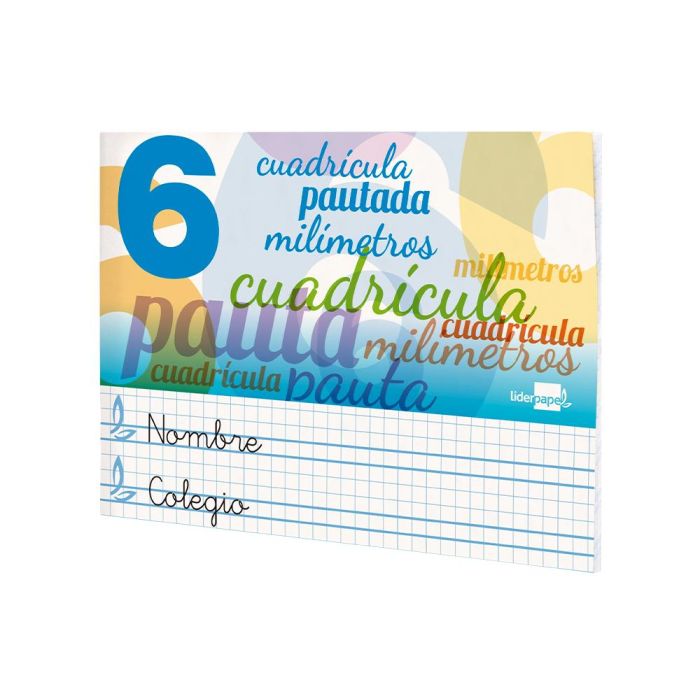 Libreta Liderpapel Pautaguia Tapa Cartoncillo 32 Hojas Din A5 70 gr Cuadriculado Pautado 6 mm Apaisado 10 unidades 3