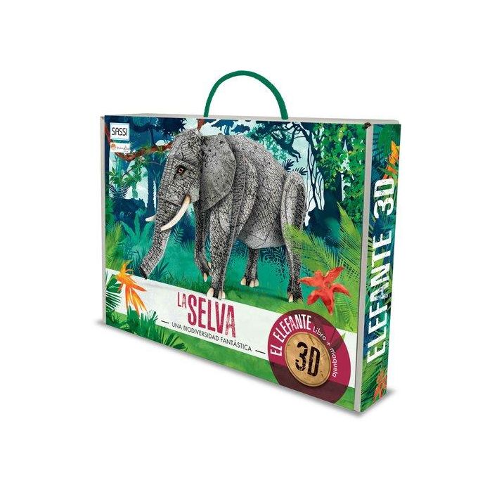 Puzle 3D Y Libro Sassi Manolito Books El Elefante 44 Piezas (+6 Años)