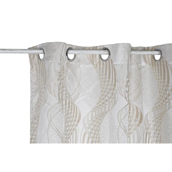 DKD Home Decor Cortina Tradicional Beige 270 x 140 cm (2 Unidades) 2