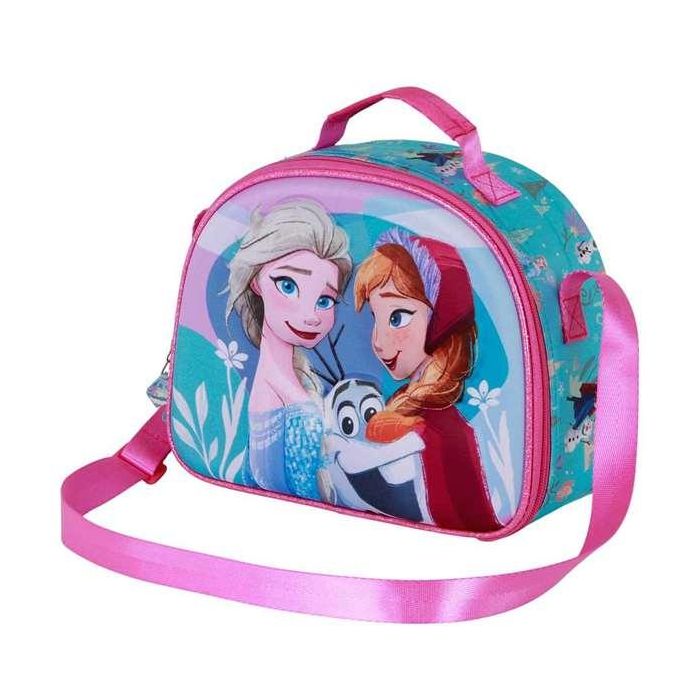 Karactermania Bolsa Portamerienda 3D Frozen 2 Family Azul 25.5x10x20 cm con Cremallera y Forro Isotérmico 1
