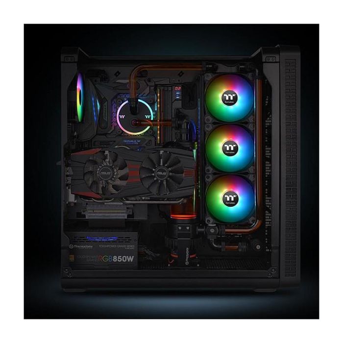 Thermaltake CL-F080-PL14SW-A Ventilador 140mm ARGB Sync para Carcasa (Pack 3 unidades)